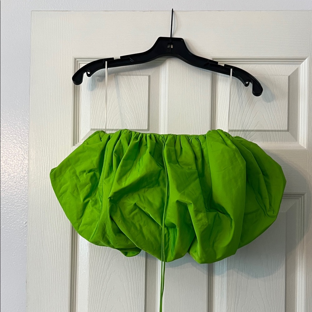 Zara Bright Green Textured Skirt